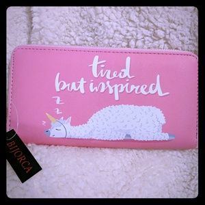 NWT Tired But Inspired Llama Wallet